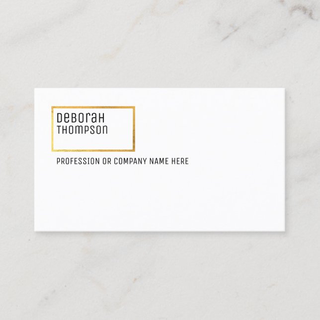 minimalist elegant & modern chic clear white business card (Front)