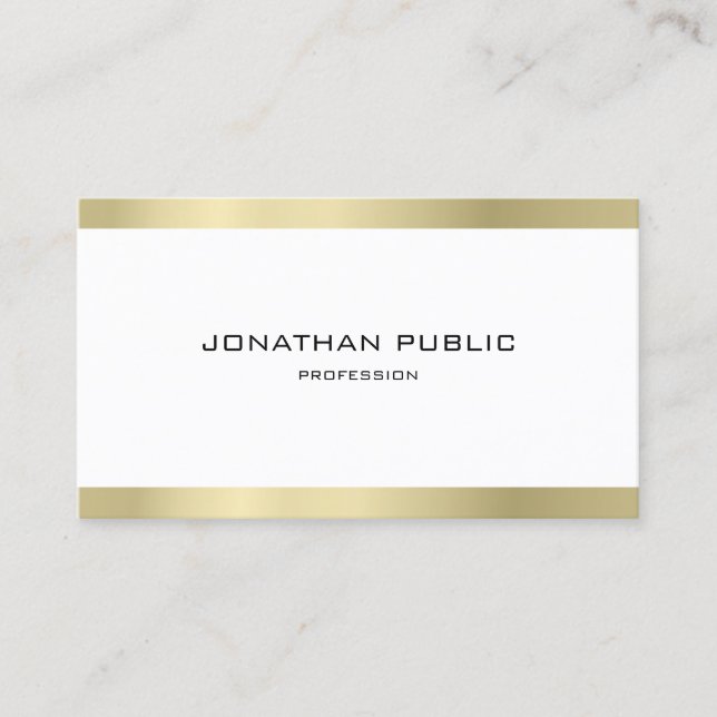 Minimalist Elegant Modern Design Trendy Plain Business Card (Front)