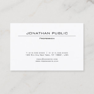 Minimalist Elegant Modern Design Trendy Plain Business Card
