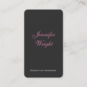 Minimalist elegant modern grey pink feminine business card