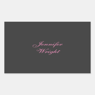 Minimalist elegant modern grey pink feminine rectangular sticker