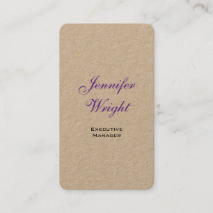 Minimalist elegant modern kraft business card