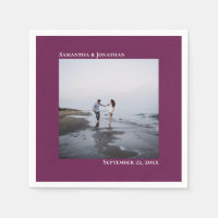 Minimalist Elegant Modern Magenta Wedding Photo