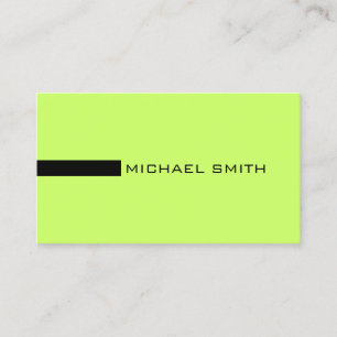 Minimalist Elegant Modern Moon Green and Black Business Card