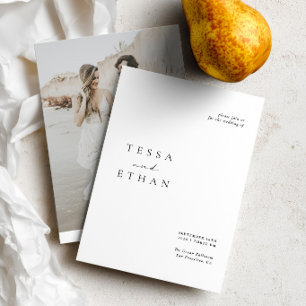 Minimalist Elegant Modern Photo Wedding Invitation