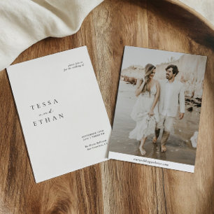 Minimalist Elegant Modern Photo Wedding Invitation