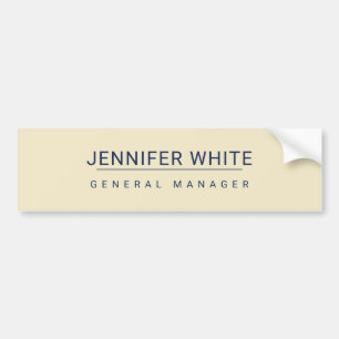 Minimalist Elegant Modern Plain Bumper Sticker