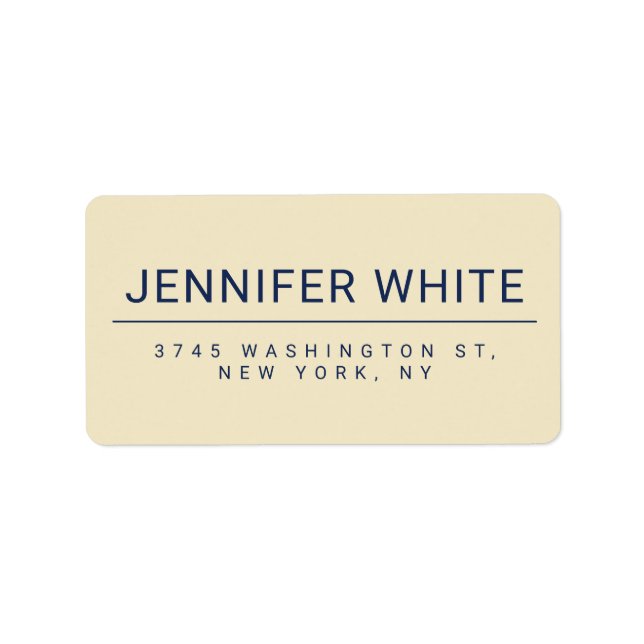 Minimalist Elegant Modern Plain Label (Front)