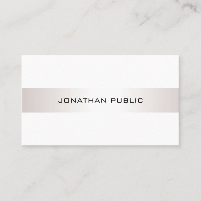 Minimalist Elegant Modern Plain Professional Chic Business Card (Front)