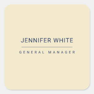 Minimalist Elegant Modern Plain Square Sticker