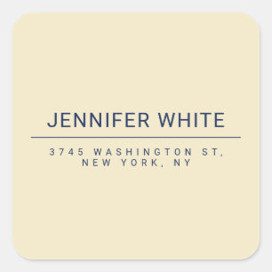 Minimalist Elegant Modern Plain Square Sticker
