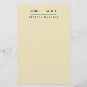 Minimalist Elegant Modern Plain Stationery