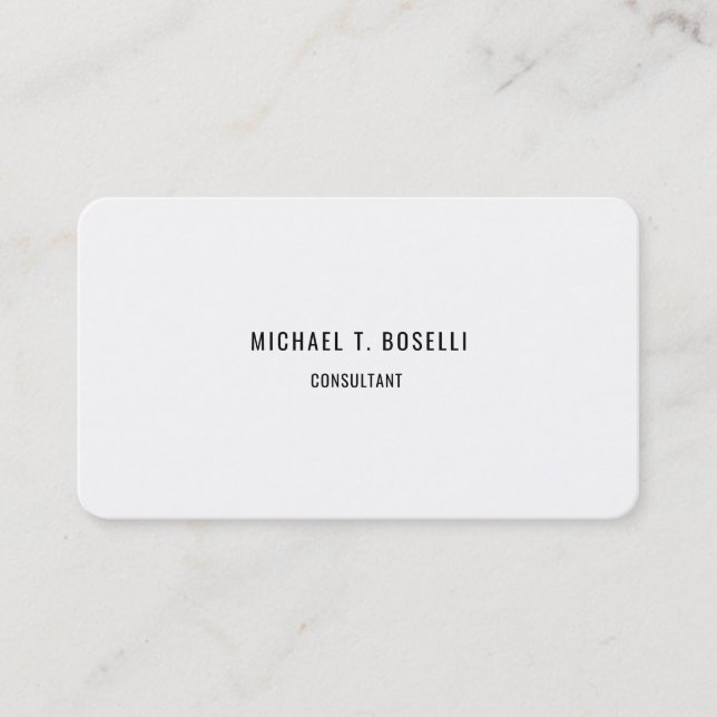 Minimalist Elegant Modern Professional Simple Business Card (Front)