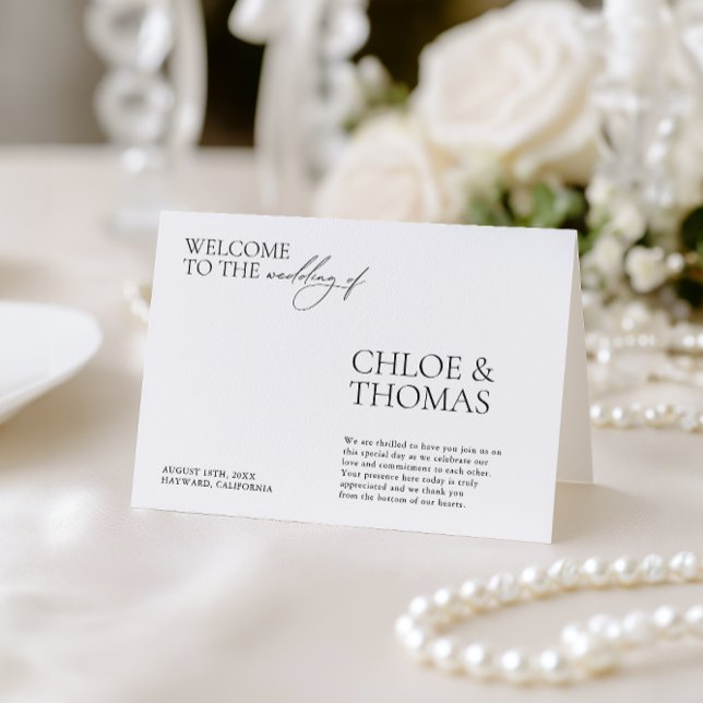 Minimalist Elegant Modern Wedding Ceremony Program Programme (Minimalist Elegant Modern Wedding Ceremony Program)