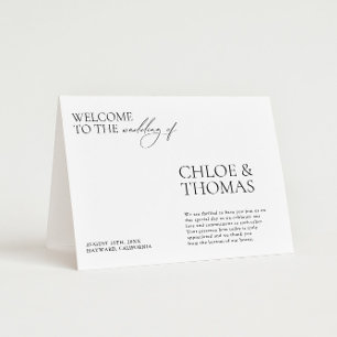 Minimalist Elegant Modern Wedding Ceremony Program Programme