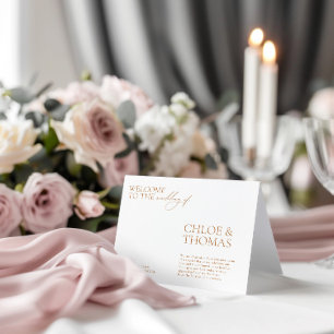 Minimalist Elegant Modern Wedding Ceremony Program Programme