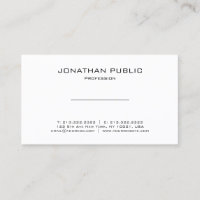 Minimalist Elegant Modern White Plain Professional