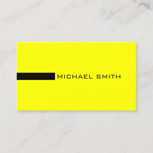 Minimalist Elegant Modern Yellow and Black Business Card