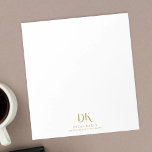 Minimalist Elegant Monogram Dark Red Gold Stylish Notepad<br><div class="desc">The Custom Minimalist Elegant Monogram Dark Maroon Red Gold Stylish Notepad is a luxurious and sophisticated addition to your workspace.</div>