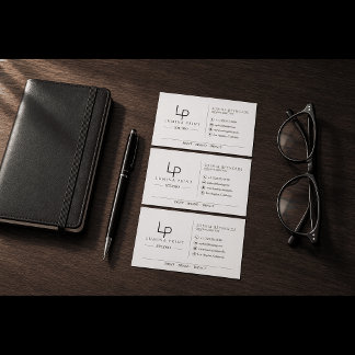 Minimalist Elegant Monogram Professional Business  Card