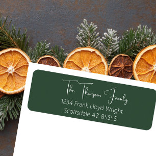  Minimalist Elegant Moss Script Return Address