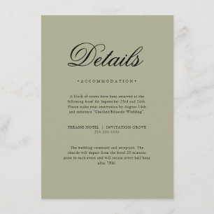 Minimalist Elegant Neutral Details Card