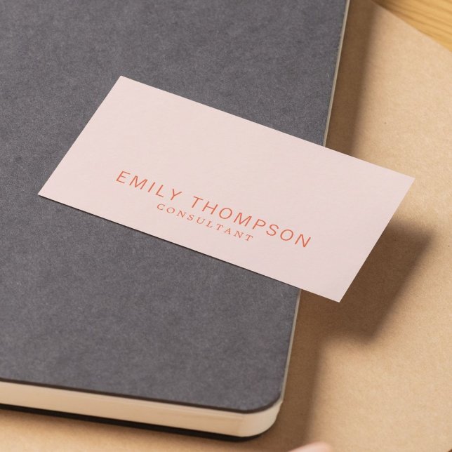 Minimalist Elegant Pastel Consultant Business Card (Creator Uploaded)