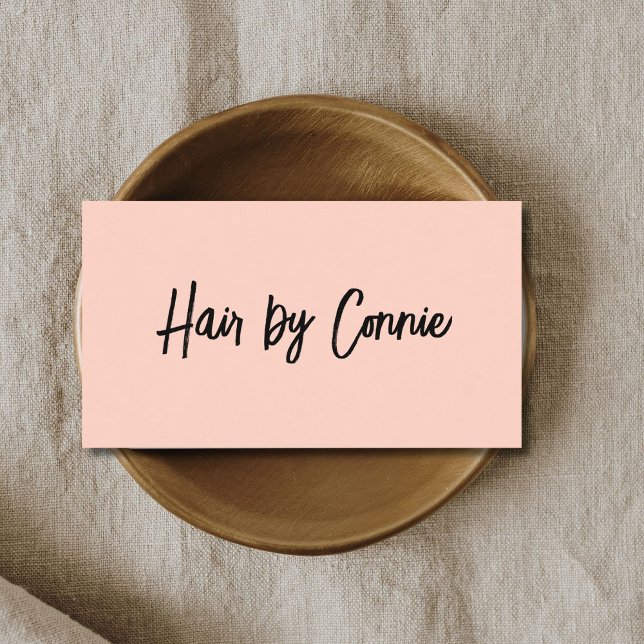 Minimalist Elegant Pastel Hair Stylist Business Card (Creator Uploaded)