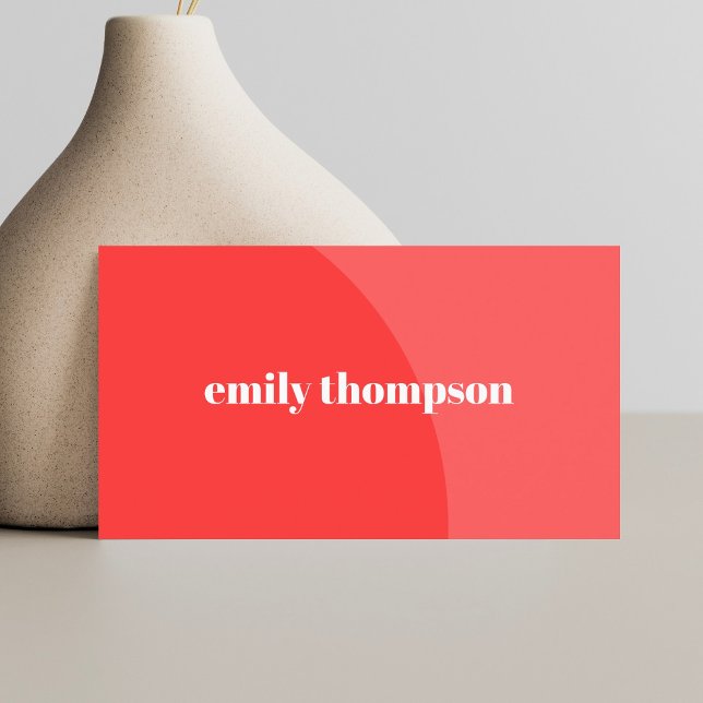 Minimalist Elegant Pastel Red White Consultant Business Card (Creator Uploaded)
