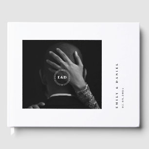 Minimalist Elegant Photo Save the date Invitation Guest Book