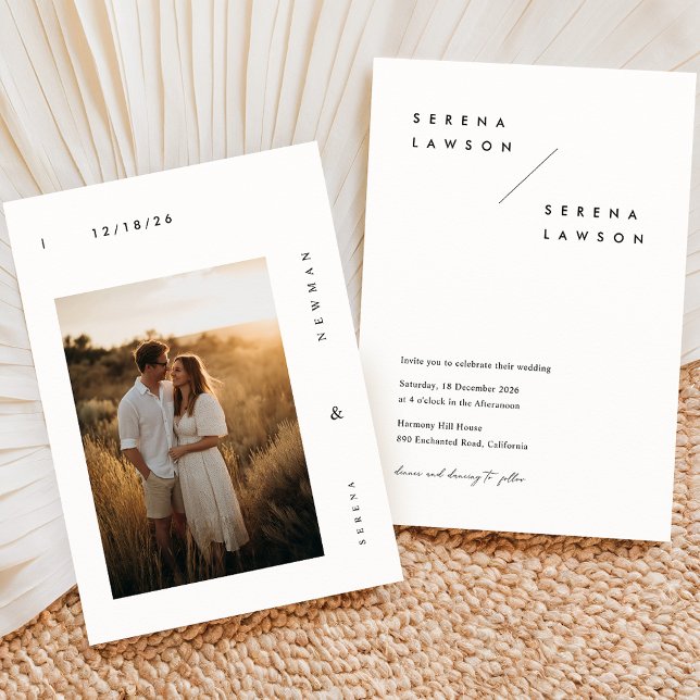 Minimalist Elegant Photo Wedding Invitation (Creator Uploaded)