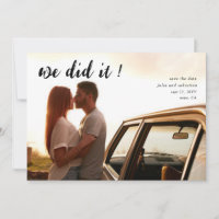 Minimalist Elegant Photo Wedding Save the Date 