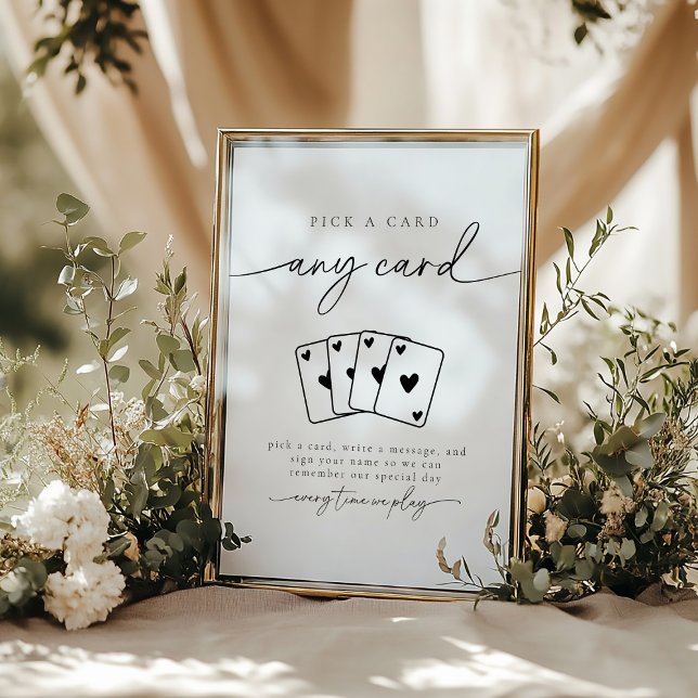Minimalist Elegant Pick A Card Guestbook Sign (Creator Uploaded)