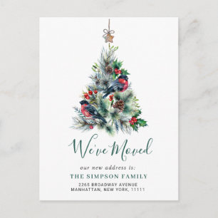 Minimalist Elegant Pine Tree Moving Announcement Postcard