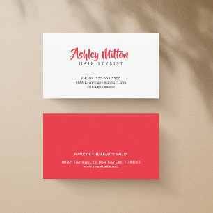 Minimalist Elegant Plain Hairdresser Business Card