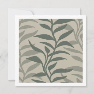 Minimalist Elegant Plant Silhouettes in Flow Earth Card