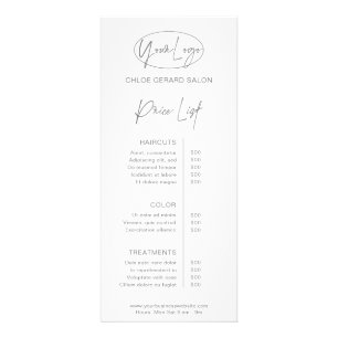 Minimalist Elegant Platinum Grey Modern Rack Card