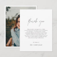Minimalist Elegant Platinum Photo Modern Funeral