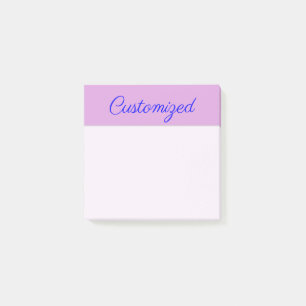 Minimalist, Elegant, Plum Background & Blue Name Post-it Notes