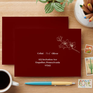 Minimalist Elegant Printed Wedding Address Envelope