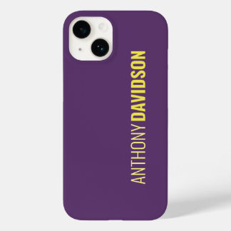 Minimalist Elegant Professional Indigo & Yellow Case-Mate iPhone 14 Case