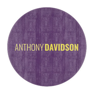 Minimalist Elegant Professional Indigo & Yellow Cutting Board