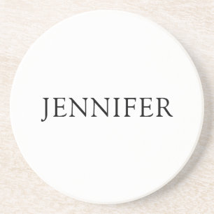 Minimalist Elegant Professional Name Design Coaster