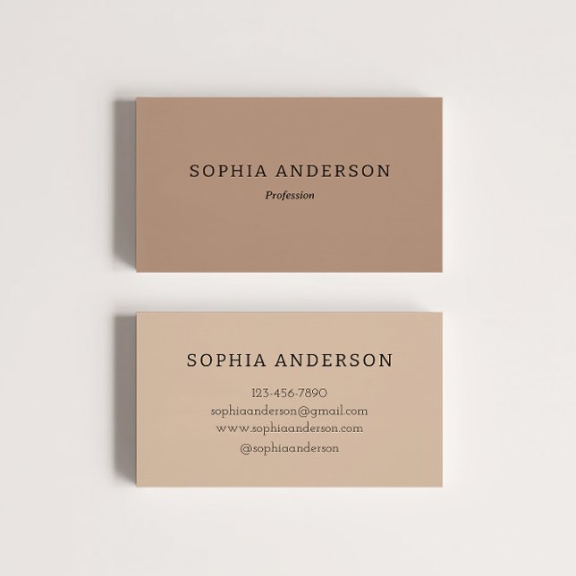 Minimalist Elegant Professional - Neutral tones Business Card (Creator Uploaded)