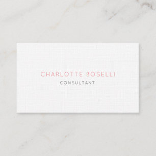 Minimalist Elegant Professional Premium Linen Business Card