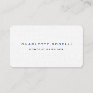 Minimalist Elegant Professional Premium Linen Business Card