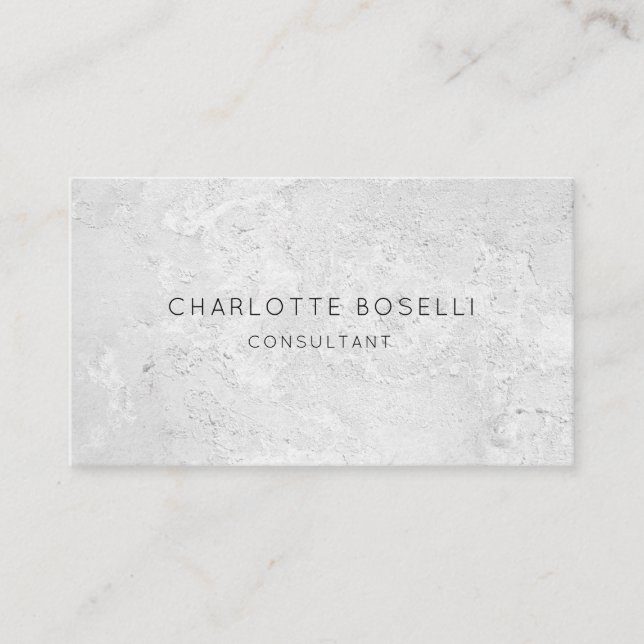 Minimalist Elegant Professional Premium Thick Grey Business Card (Front)