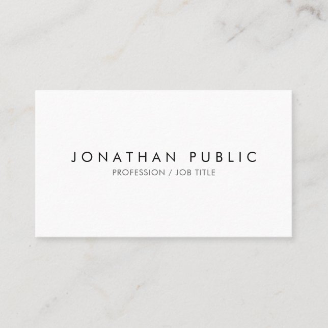 Minimalist Elegant Professional Template Modern Business Card (Front)