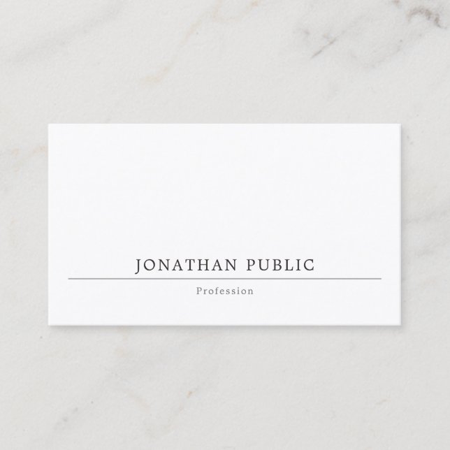 Minimalist Elegant Professional Template Simple Business Card (Front)