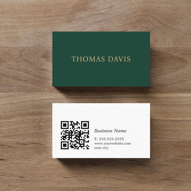 Minimalist Elegant QR Code Consultant Business Card (Creator Uploaded)